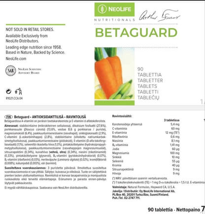 Neolife Betaguard, Food supplement