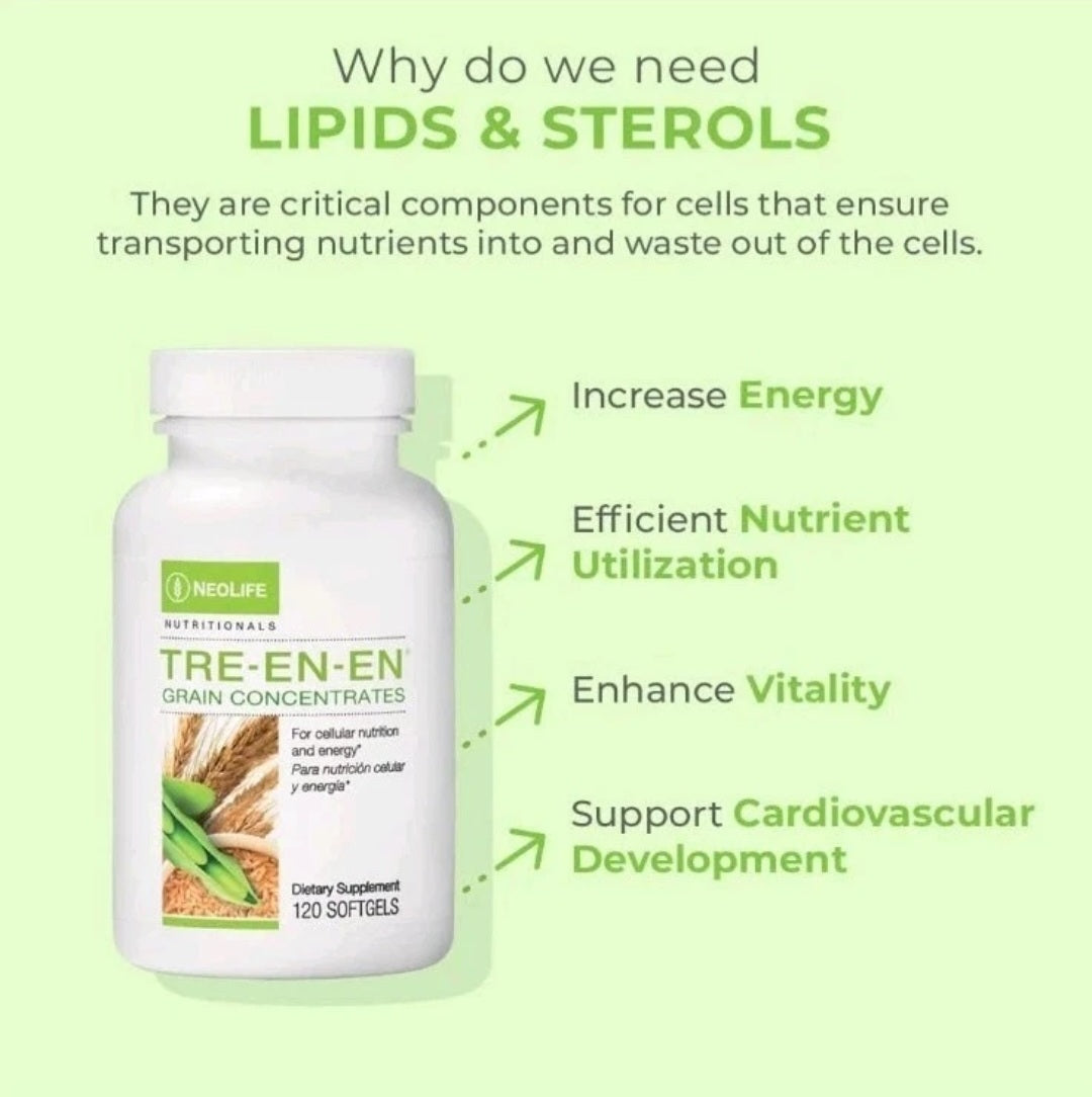 NeoLife Tre-en-en Food Supplement – 120 Capsules – Natural Wholegrain Lipids