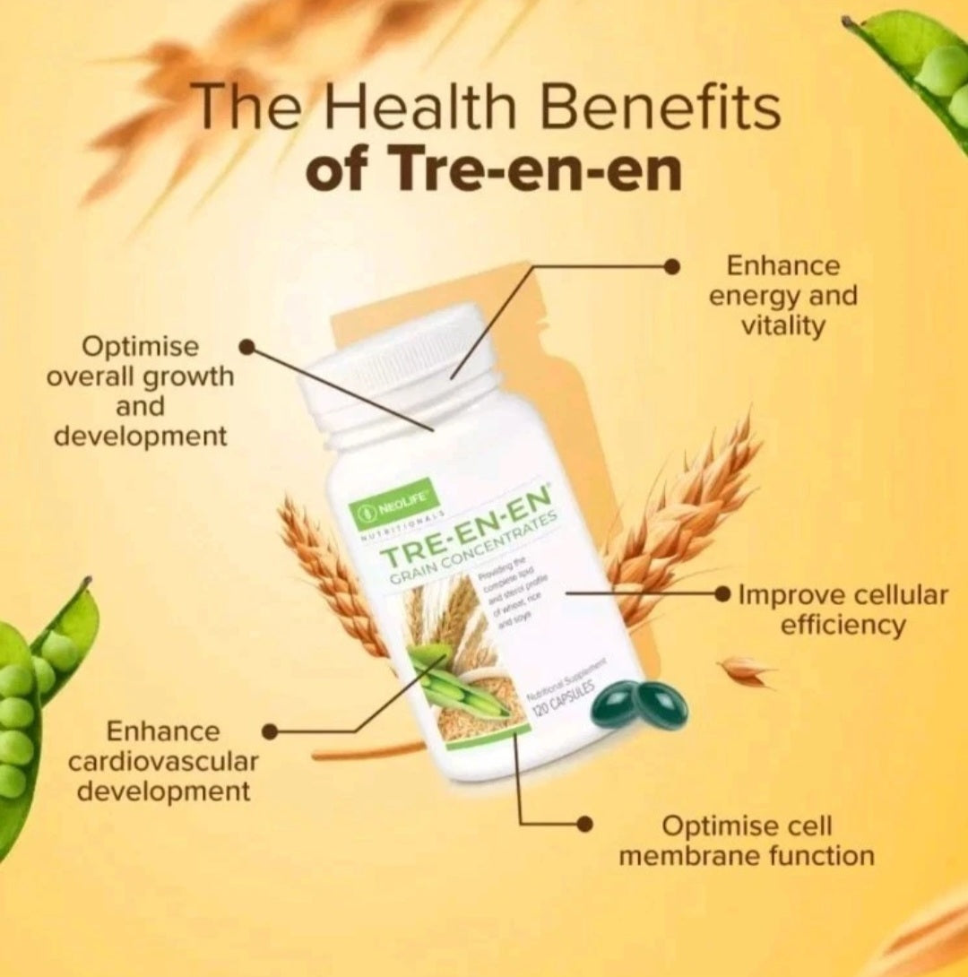 NeoLife Tre-en-en Food Supplement – 120 Capsules – Natural Wholegrain Lipids
